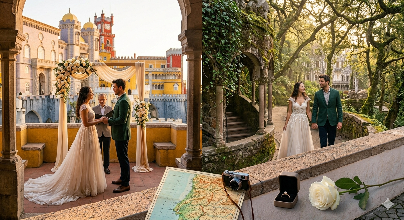 Elopement in Sintra: Fairytale Ceremony at Pena Palace & Regaleira